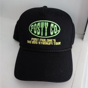Posty Co. branded trucker hat from Post Malone's "Big Ass Stadium Tour